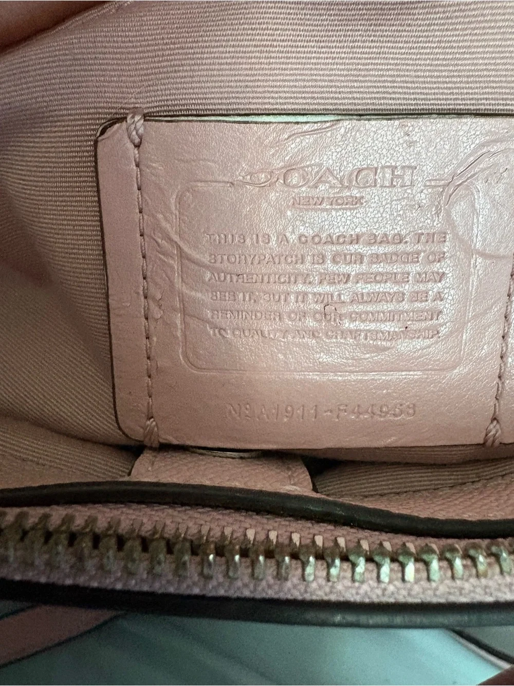 COACH Surrey Carryall in Blush Pink Leather Double-Zip Satchel